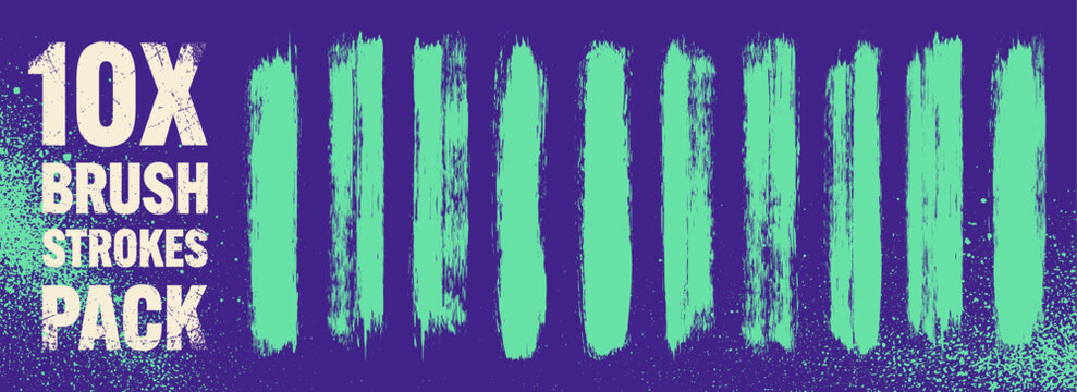 Grunge neon brush strokes, lines, ink smudges, hand-drawn scribble shapes. Handmade sketchy marks, stains, charcoal streaks. Paint textures, dry brush effect. Marker underline. Vector illustration