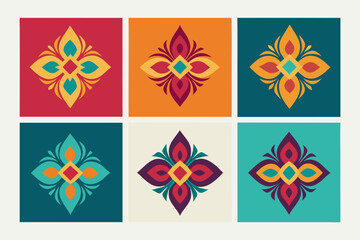 Obraz premium Collection of Six Square Panels