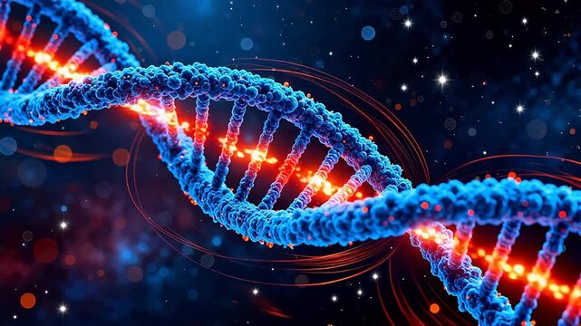 DNA double helix in space