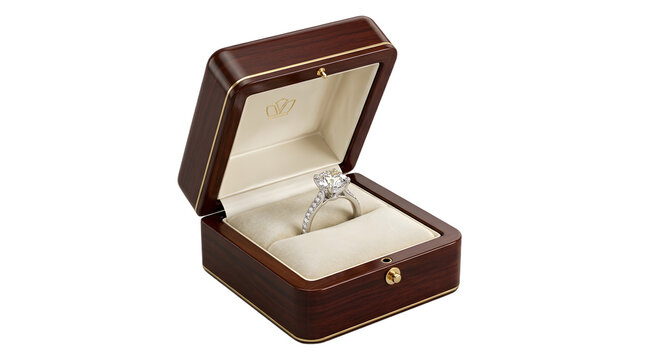 Luxury 3d Jewelry Box Open Revealing Sparkling