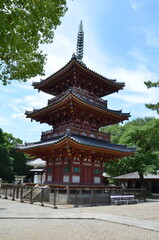 Obraz premium 鶴林寺 三重塔