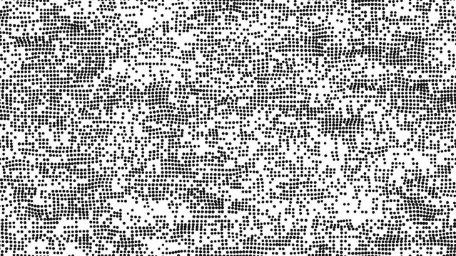 Black radial halftone dots background abstract dot dissolve seamless pattern on white vector
