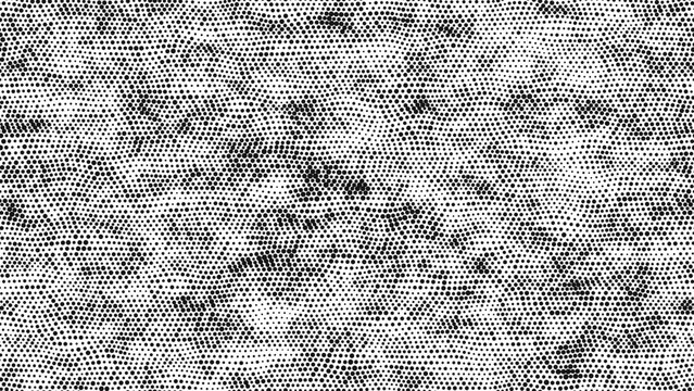 Black radial halftone dots background abstract dot gradient seamless pattern on white vector