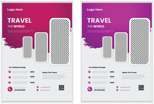 creative flayer design gradiant light pink and gradiant purple color. 
