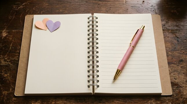 Celebrate book lovers' day world book day national book day with open notebook pen