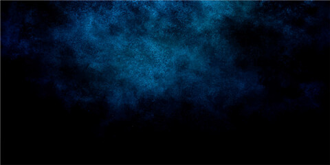 Abstract blue smoke cloud on black background, ethereal glowing mist or fog, dark dramatic effect with vibrant blue hues and atmospheric texture. © Zìyóu