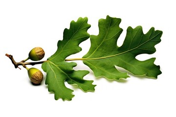 Fototapeta premium Green oak leaf vegetable plant green.