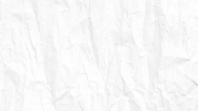 Crumpled White Paper Unfolding Transition.Stop motion animation of wrinkled paper revealing over a black background for overlays.