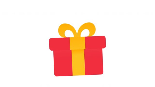 Gift box icon animation. gift sign animated. for mobile concept and web design. vector illustration