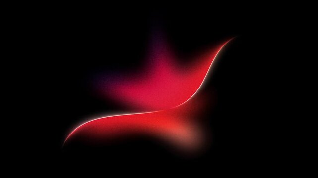 Abstract glowing red gradient background, dynamic curved shape, light effect noise texture poster cover design