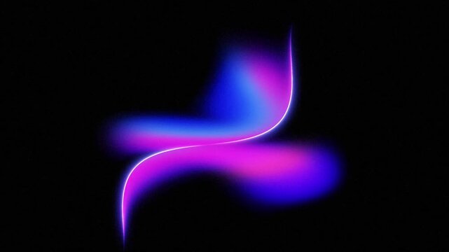 Abstract blue purple gradient background, glowing curved form, cinematic light noise texture poster cover design
