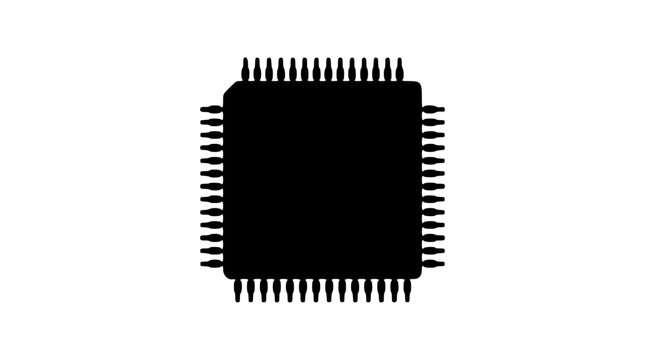 Semiconductor chip silhouette