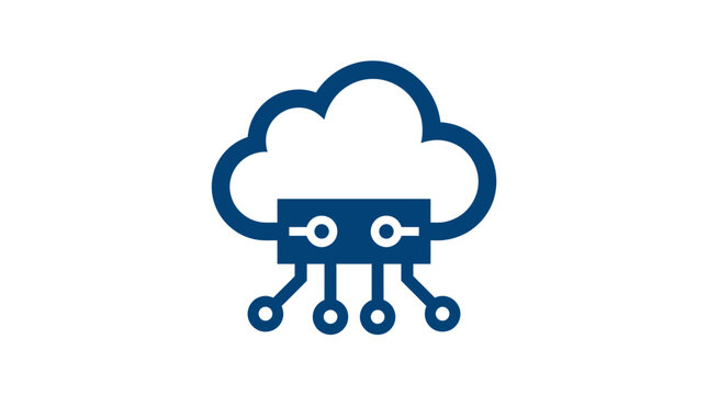 Cloud Computing and Digital Circuitry Network Icon