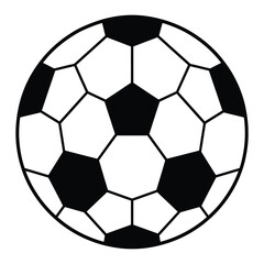 Fototapeta premium Traditional soccer ball pattern graphic illustration with football soccerball competition tournament athletic geometry pentagon isolated exercise training recreation