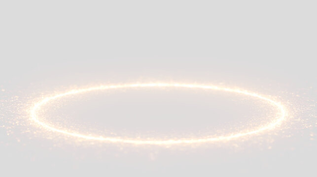 Glowing Magic Portal Ring with Blue Lightning Energy and Plasma Aura Isolated on Black Background for Cyber Technology Fantasy Graphic Design.