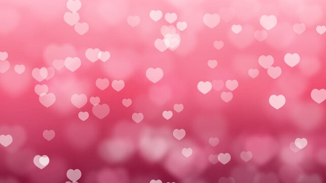 Pink Heart Bokeh Seamless Loop Romantic Love Motion Background 4K