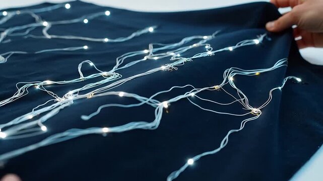 Silver nanowire fabric LED circuit
