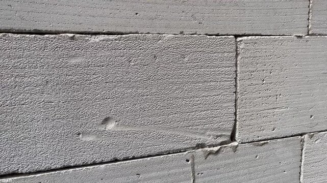 Close Up of AAC Block Wall with Rough Porous Surface