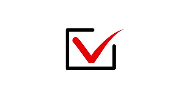 red check mark