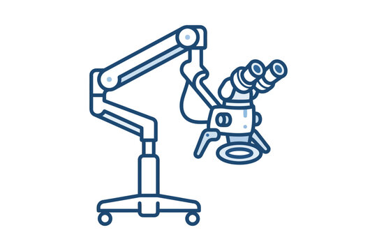 Dental Surgical Microscope Vector Illustration