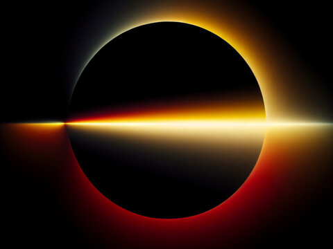 Sonnenfinsternis einer Sphere des Augenblicks