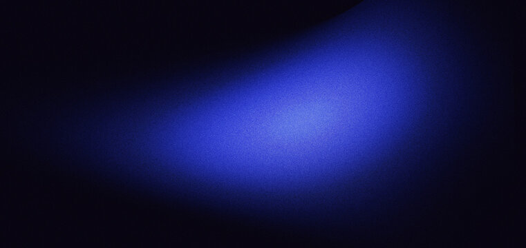 Blue abstract gradient light texture background dark shadow blur grain with soft glowing blue beam over black vignette surface