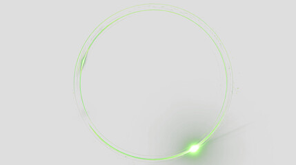 Abstract Neon Green Energy Ring with Luminous Light Effects PNG © Dimariyss