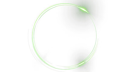 Radiant Neon Green Orbit Ring with Soft Light Glow PNG © Dimariyss