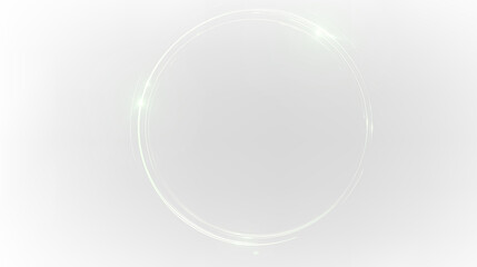 Glowing Neon Green Circular Halo with Radiant Energy Trail PNG © Dimariyss