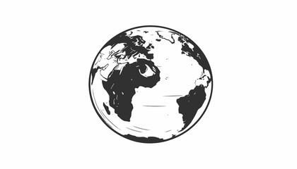 Globe Earth Planet World Map Illustration. © Bakeke