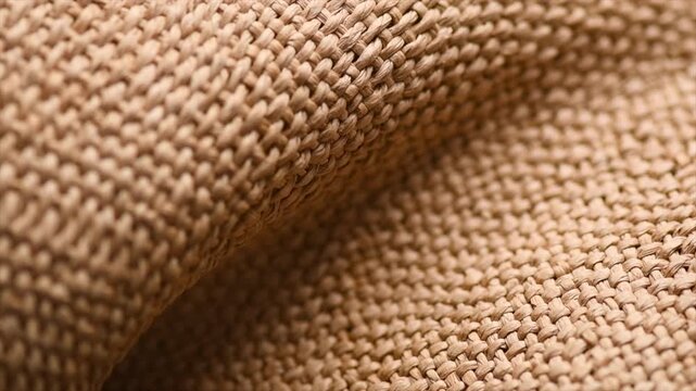 Wicker texture background, close up straw hat weave textile backdrop, top view, natural craft wallpaper. Closeup view of straw woven hand made texture background. Rotating.