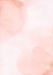 Obraz premium Rotated Peach Watercolor Spot with Textured Paper Grain for Creative Layouts