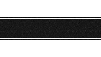 Fototapeta premium Black textured horizontal stripe overlay with elegant borders isolated on transparent background 8K