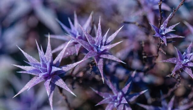 Purple spiky flowers in a garden