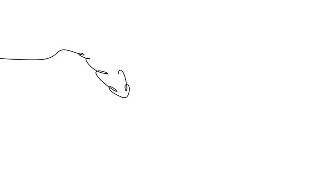 Classic Calligraphy Pen Continuous Line Animation For Creative Writing