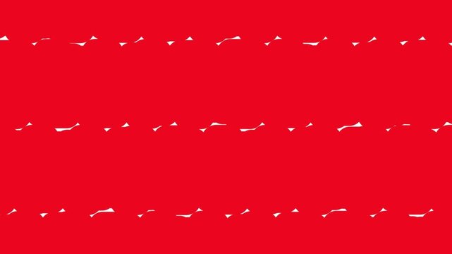 Abstract red background with rows of small white geometric shapes 4K Motion video