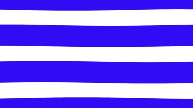 Abstract hand drawn blue and white horizontal stripes pattern texture background design 4K Motion video