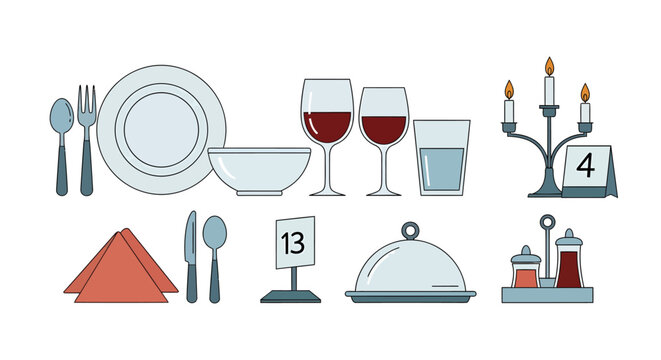 Elegant table setting with glassware cutlery plates and candlelit ambiance for dining or celebration occasions