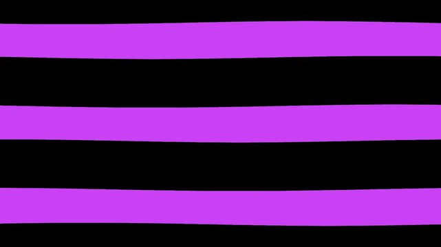 Horizontal purple and black stripes pattern background 4K Motion video
