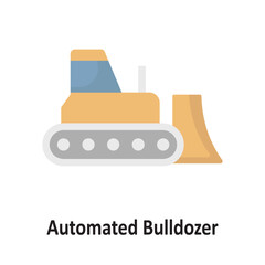 Fototapeta premium Automated Bulldozer Vector Icon which can easily modify or edit