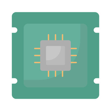 Microcontroller Unit Vector Icon which can easily modify or edit