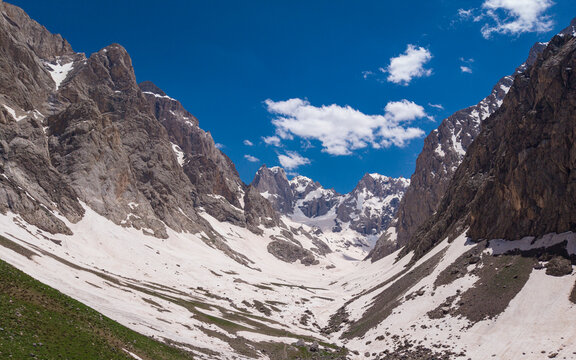 Aerial View of Cennet Cehennem Valley in Hakkari Turkey Dramatic Mountain Landscape and Deep Canyon