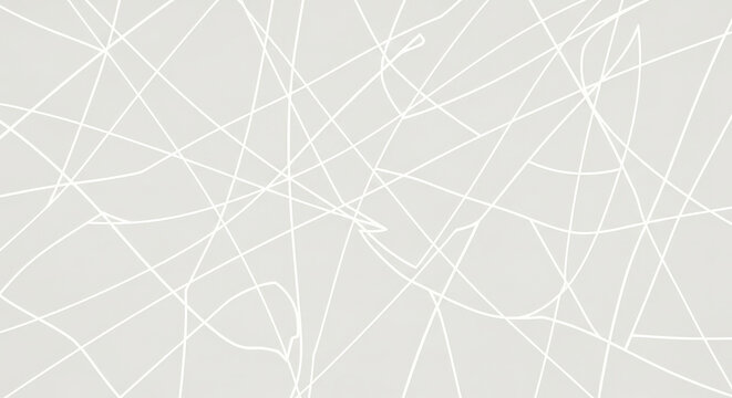 Abstract white line on light gray background, lines