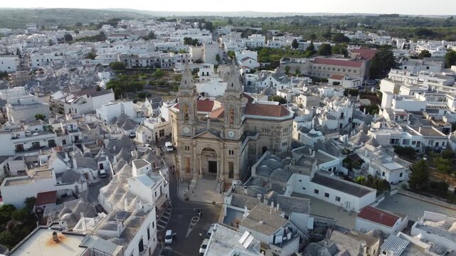 Alberobello, Puglia, Italy, aerial drone view
