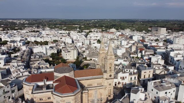 lberobello, Puglia, Italy, aerial drone view
