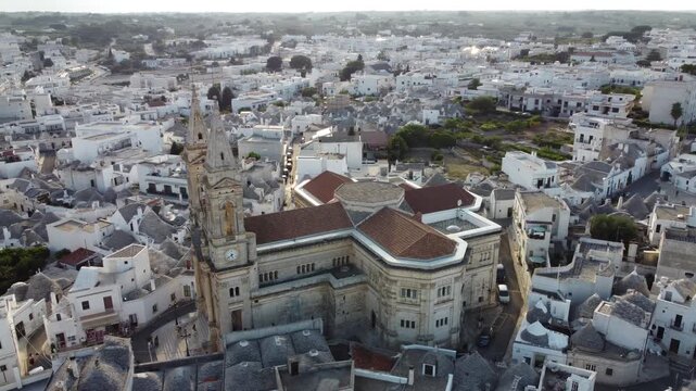 lberobello, Puglia, Italy, aerial drone view