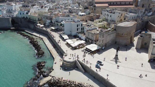 Otranto, Puglia, Italy, aerial drone view,