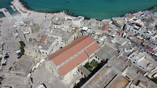 Otranto, Puglia, Italy, aerial drone view,