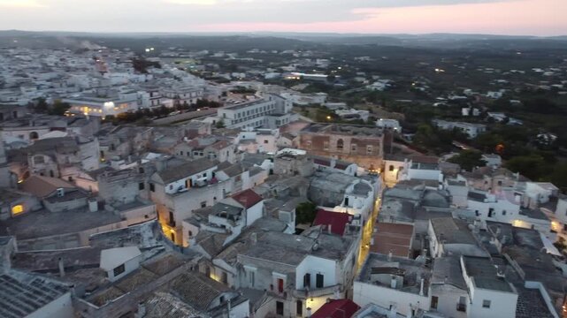 Ceglie Messapica, Puglia, Italy, aerial drone view