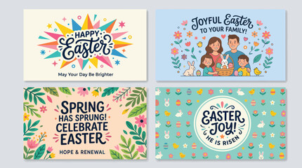 Happy easter greetings spring celebration © Jean